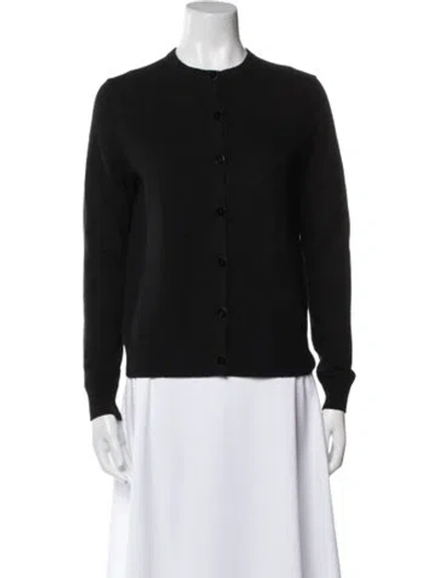 Pre-owned Soft Goat Cashmere Crew Neck Sweater In Black