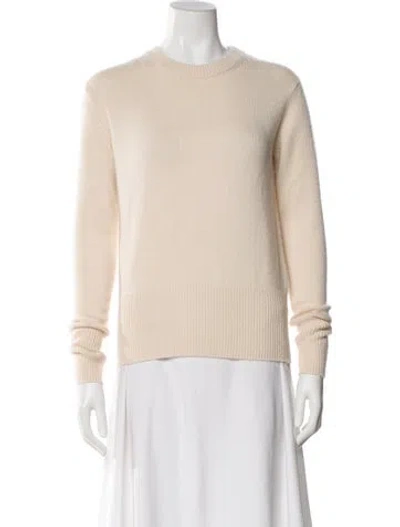Pre-owned Soft Goat Cashmere Crew Neck Sweater In Neutral
