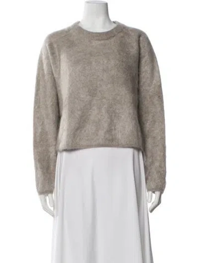 Pre-owned Soft Goat Cashmere Crew Neck Sweater W/ Tags In Neutral