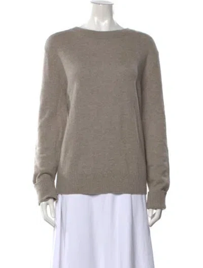 Pre-owned Soft Goat Cashmere Crew Neck Sweater W/ Tags In Neutrals