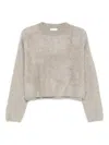 Soft Goat Cashmere Crewneck Jumper In Multi