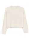 Soft Goat Cashmere Crewneck Jumper In Multi