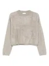 Soft Goat Cashmere Crewneck Jumper In Nude
