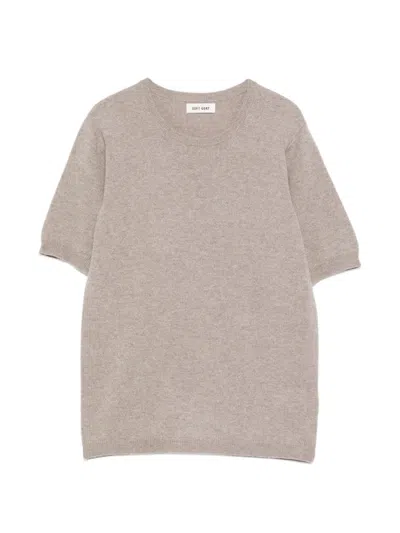 Soft Goat Cashmere Crewneck Sweater In Gray
