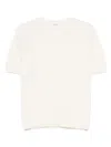 Soft Goat Cashmere Crewneck Top In White