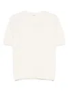 Soft Goat Cashmere Crewneck Top In White