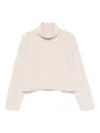 Soft Goat Cashmere Turtle-neck Jumper In Multi