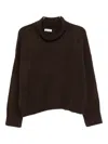Soft Goat Cashmere Jumper In Brown