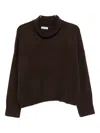 Soft Goat Cashmere Jumper In Brown