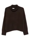 Soft Goat Cashmere Jumper In Brown