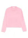 Soft Goat Womens Pink Relaxed-fit Ribbed-trim Cashmere-knit Jumper In Pink