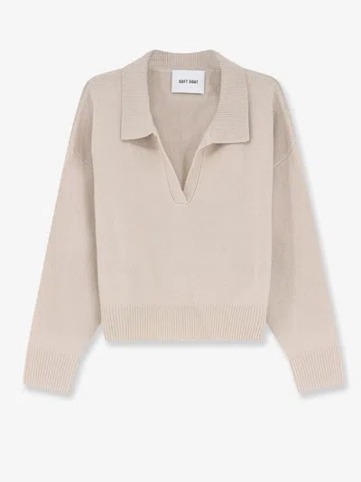 Soft Goat Relaxed-fit Polo Sweater In Neutral