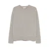 Soft Goat Cashmere Boyfriend Crewneck Jumper In Gray