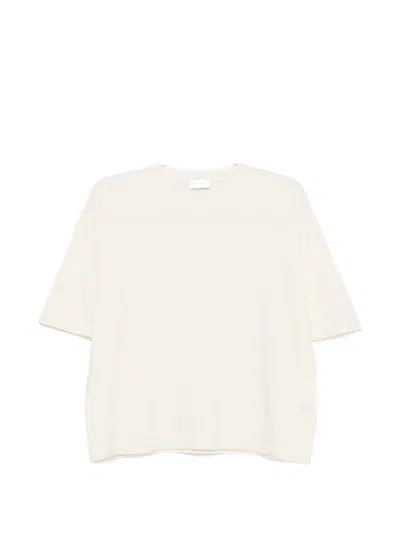 Soft Goat Cashmere T-shirt In White