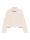 Soft Goat Cashmere Turtle-neck Jumper In Multi