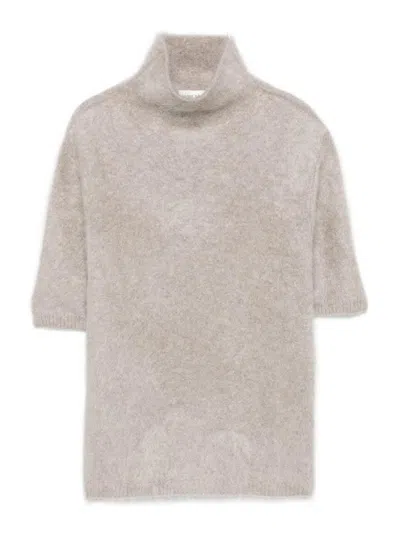 Soft Goat Cashmere Turtle-neck Sweater In Animal Print
