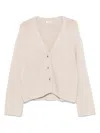 Soft Goat Cashmere V-necked Cardigan