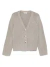 Soft Goat Cashmere V-necked Cardigan