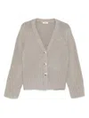 Soft Goat Cashmere V-necked Cardigan