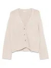Soft Goat Cashmere V-necked Cardigan