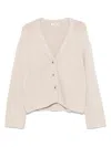 Soft Goat Cashmere V-necked Cardigan