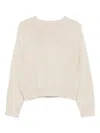 Soft Goat Chunky-knit V-neck Jumper In Neutral