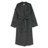 Soft Goat Belted Coat In Multi