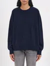 Soft Goat Crew Neck Cashmere Sweater In Blue