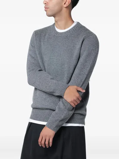 Soft Goat Crew-neck Jumper In Gray