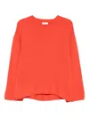 Soft Goat Crew-neck Jumper In Red