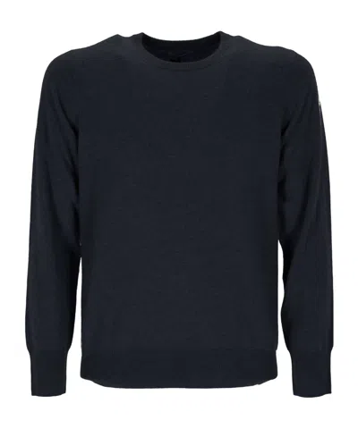Soft Goat Crew Neck Long-sleeved Knitwear In Blue