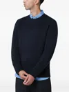 Soft Goat Crew-neck Sweater In Blue