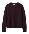 Soft Goat Crew Neck Sweater In Purple