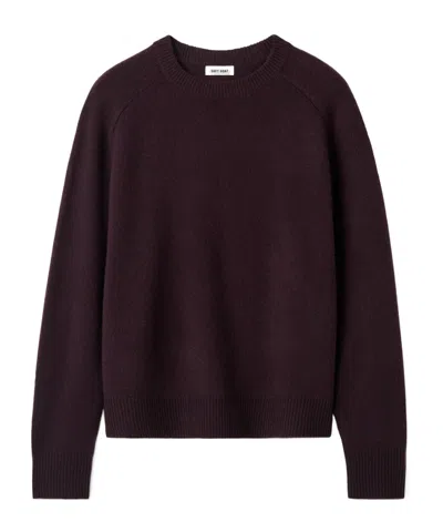 Soft Goat Crew Neck Sweater In Purple