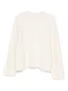 Soft Goat Long-sleeve Crew-neck Knitwear In White