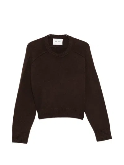 Soft Goat Cropped Cashmere Sweater In Brown