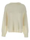 Soft Goat Drop-shoulder Sweater In Neutral