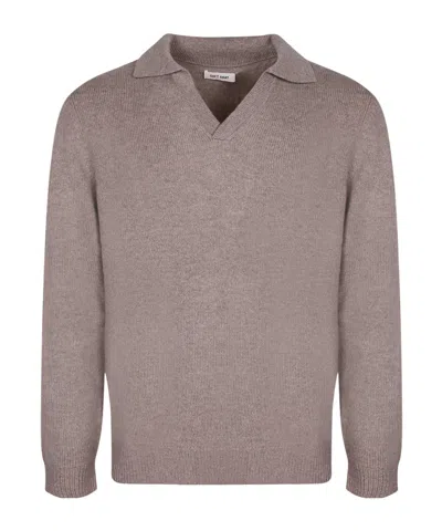 Soft Goat Fine Knit Long Sleeve Sweater. In Neutral