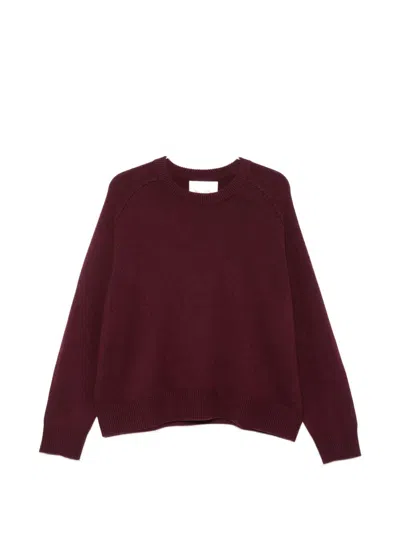 Soft Goat Fine Knit Wool Sweater In Purple