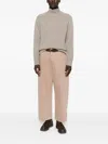 Soft Goat Funnel-neck Sweater In Neutral