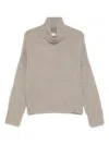 Soft Goat Girlfriend Cashmere Turtle-neck Jumper In Gray