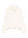 Soft Goat Girlfriend Cashmere Turtle-neck Jumper In White