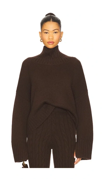 Soft Goat Girlfriend Turtleneck Pullover In Brown