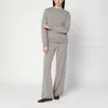 Soft Goat Greige Cashmere Suit In Gray