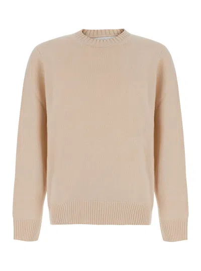 Soft Goat Heavy Cashmere Crewneck Sweater In Neutral