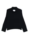 Soft Goat High-neck Sweater In Black