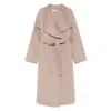 Soft Goat Leather Coats In Neutral