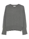 Soft Goat Long-sleeve Cre-neck Knitwear In Gray