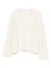 Soft Goat Long-sleeve Crew-neck Knitwear In White