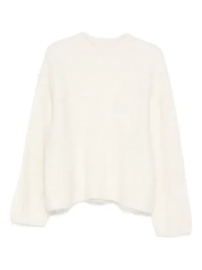 Soft Goat Long-sleeve Crew-neck Knitwear In White